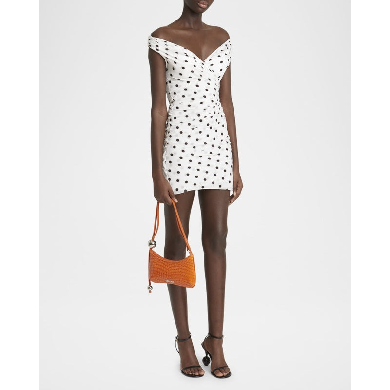 Bolsa Shoulder Le Bisou Perle Patent Croc-Embossed