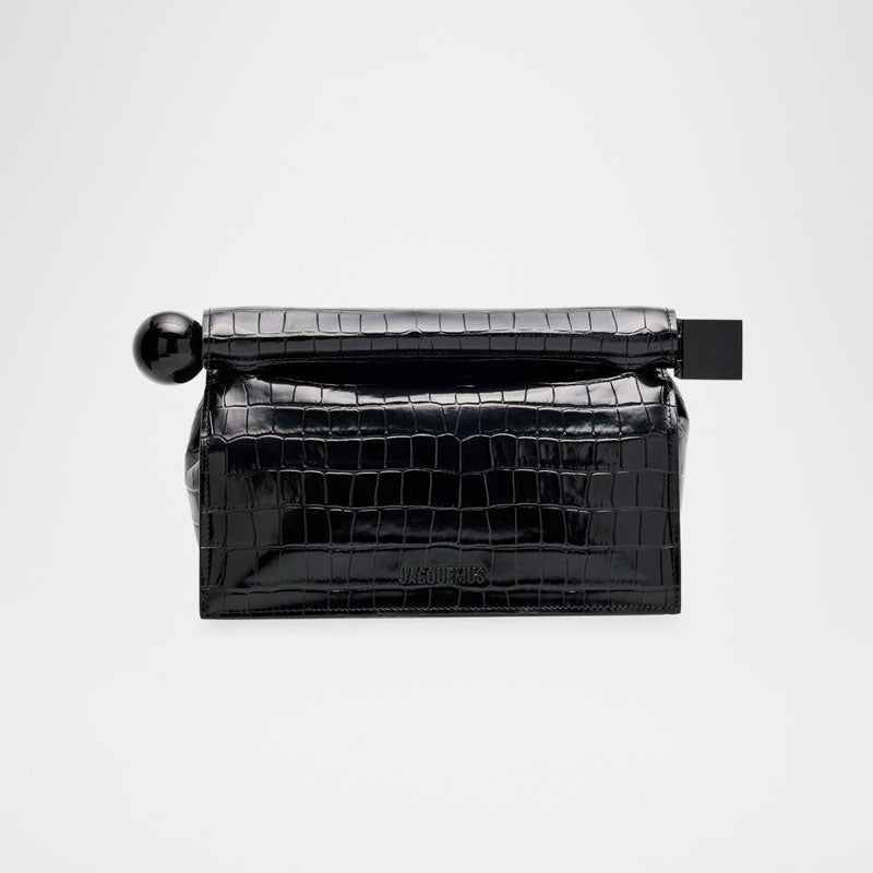 Bolsa Clutch La Pochette Rond Croc-Embossed - Mercado de Luxo - O Maior E-Commerce de Bens, Produtos e Serviços de Luxo do Brasil.