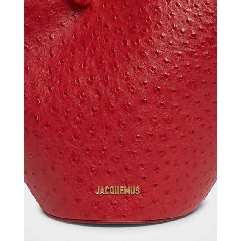 Bolsa Shopper Le Bambola Moyen Ostrich-Embossed