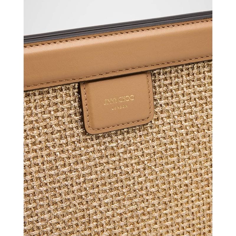 Bolsa Beach Avenue Metallic Raffia Pouch