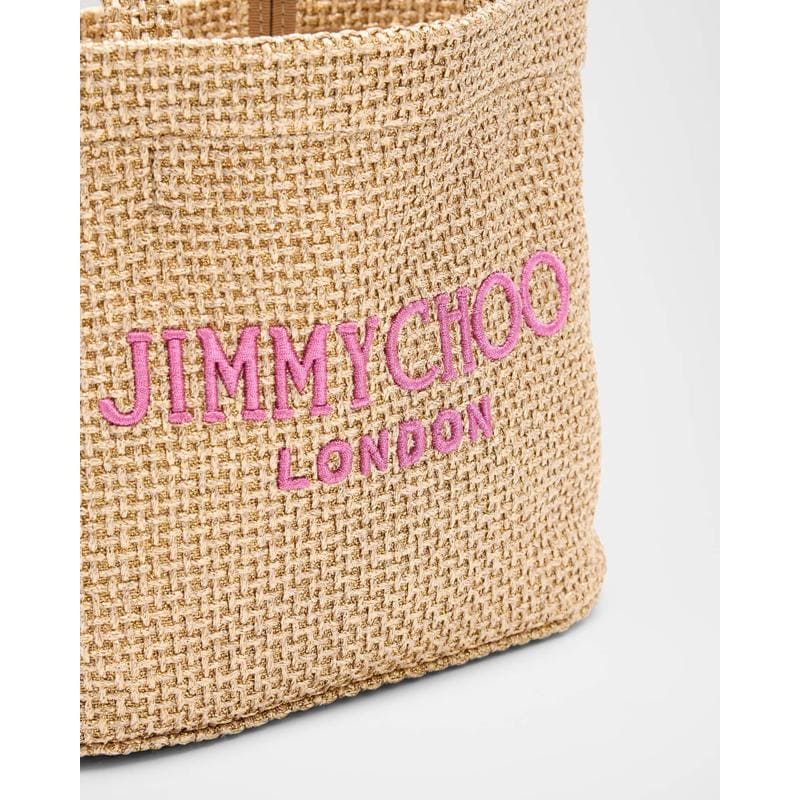 Bolsa Shopper Mini Metallic Raffia Beach