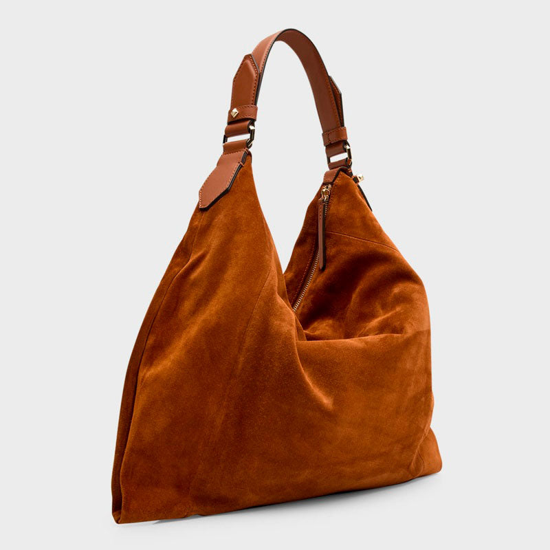 Bolsa Shoulder Ana Zip Suede - Mercado de Luxo - O Maior E-Commerce de Bens, Produtos e Serviços de Luxo do Brasil.