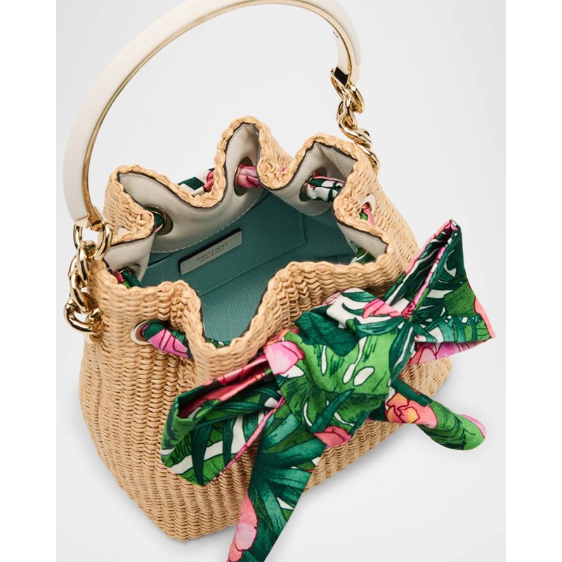 Bolsa Beach Bon Bon Drawstring Raffia