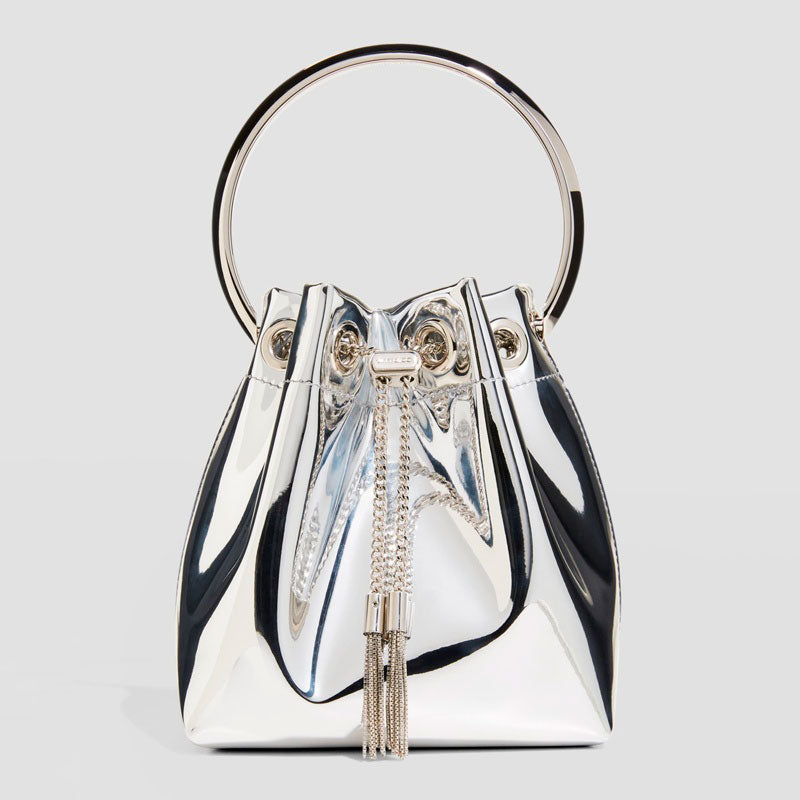 Bolsa Bucket Bon Bon Mirror Fabric with Metal  - Mercado de Luxo - O Maior E-Commerce de Bens, Produtos e Serviços de Luxo do Brasil.
