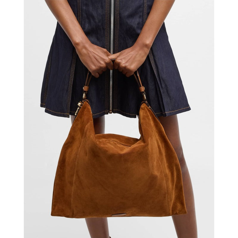 Bolsa Shoulder Ana Zip Suede