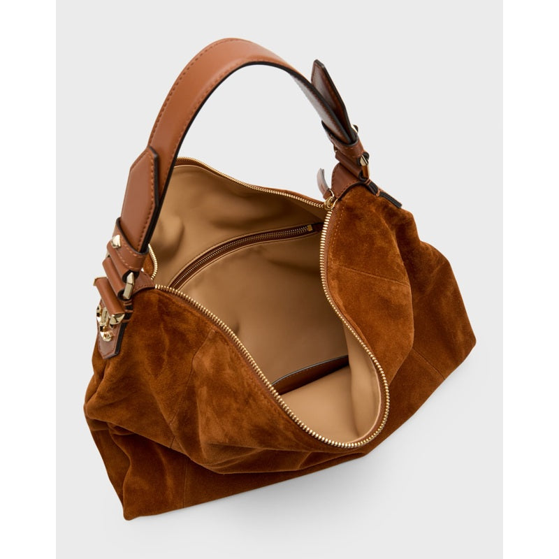 Bolsa Shoulder Ana Zip Suede