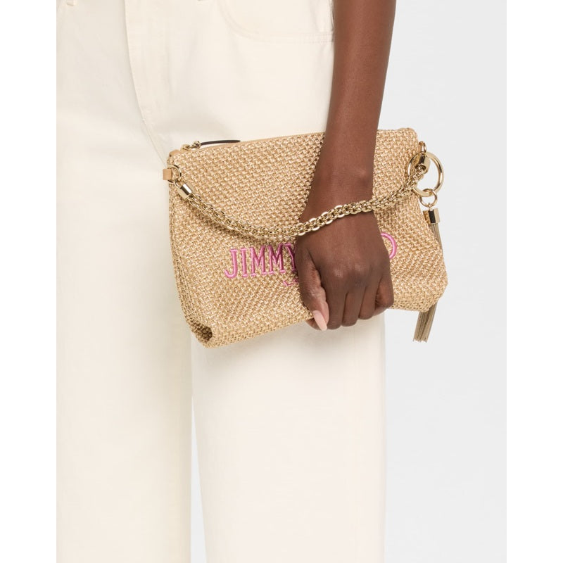 Bolsa Shoulder Callie London Metallic Raffia