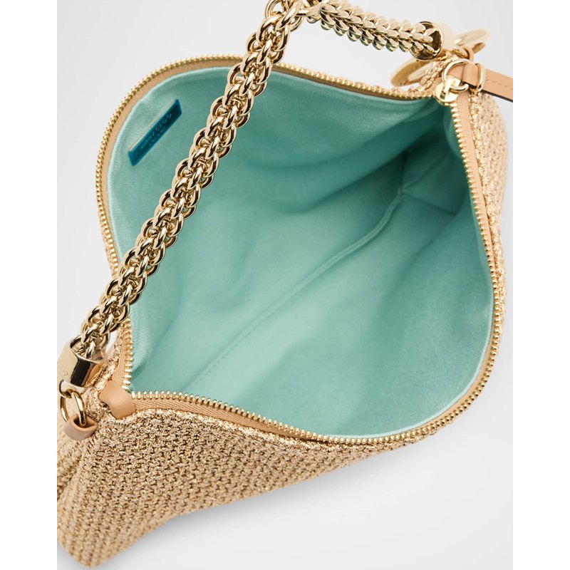 Bolsa Shoulder Callie London Metallic Raffia