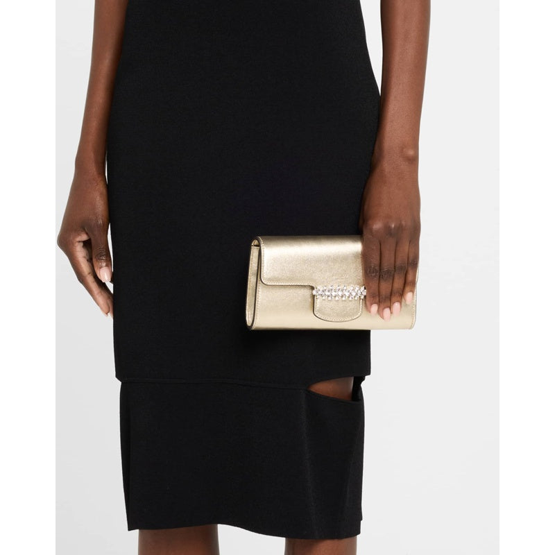 Bolsa Clutch Bing Crystal Metallic