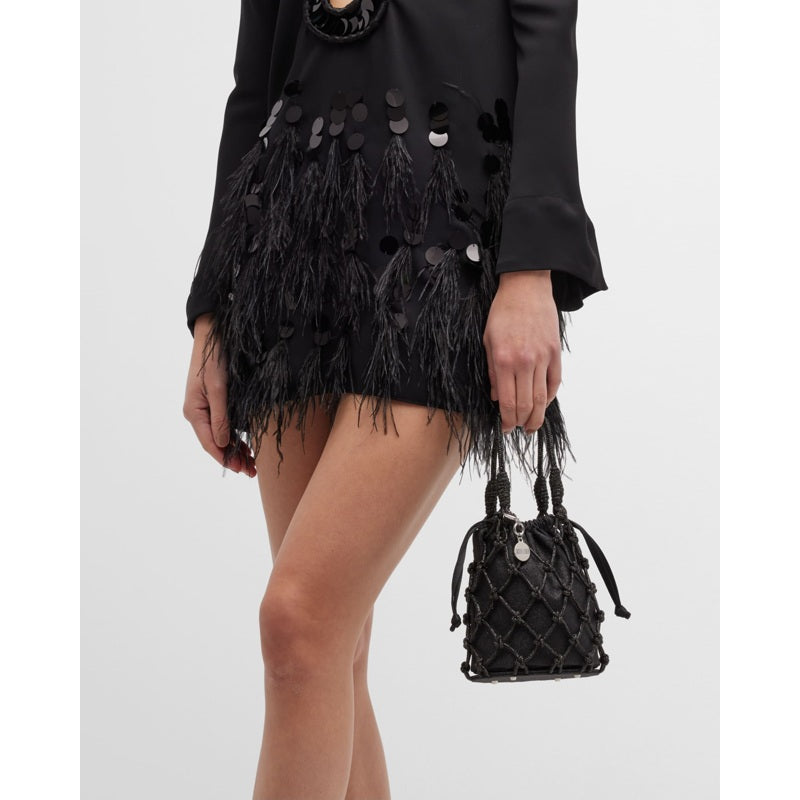 Bolsa Bucket Sparkle Crystal Net