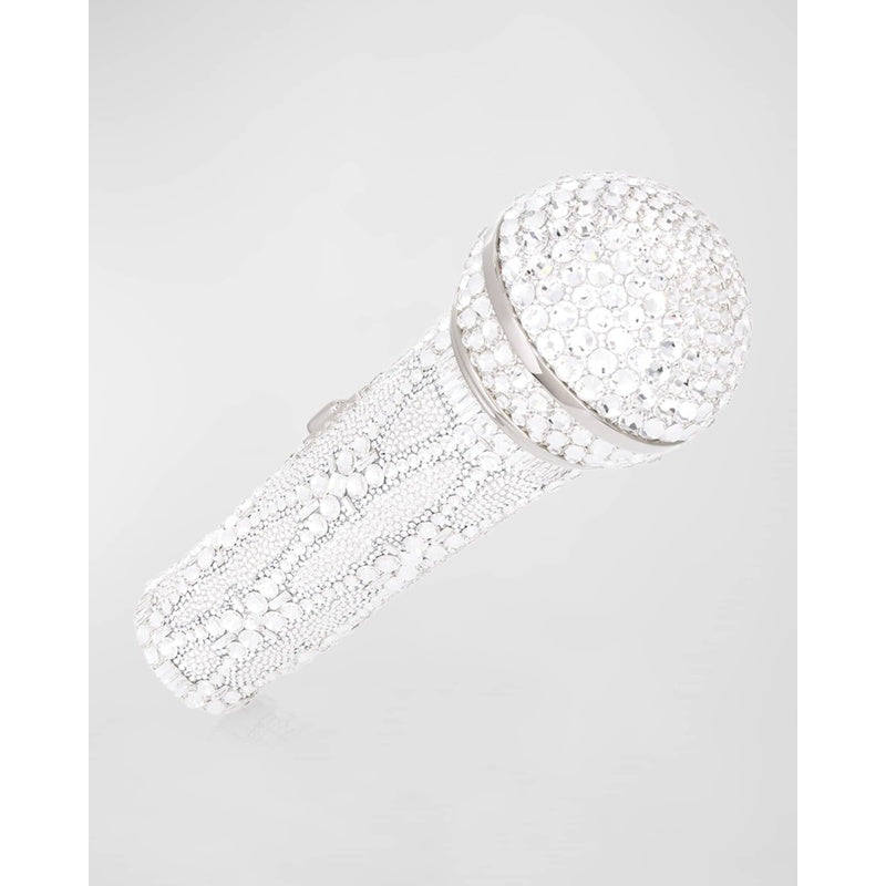 Bolsa Clutch Microphone Crystal with Chain Strap