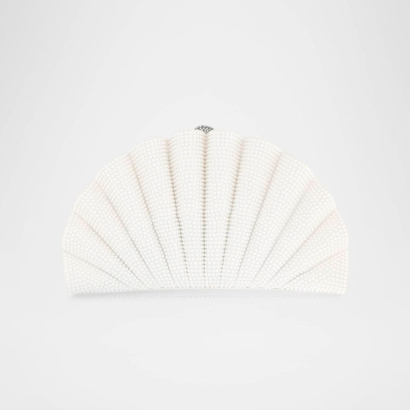 Bolsa Clutch Origami Pearly Embellished Fan - Mercado de Luxo - O Maior E-Commerce de Bens, Produtos e Serviços de Luxo do Brasil.