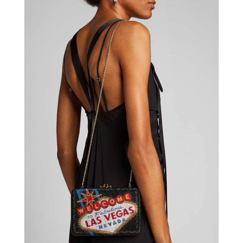 Bolsa Clutch Welcome To Vegas Beaded