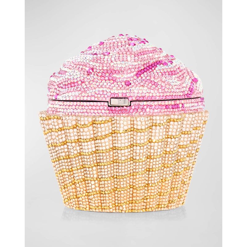 Bolsa Clutch Strawberry Cupcake Crystal Minaudiere
