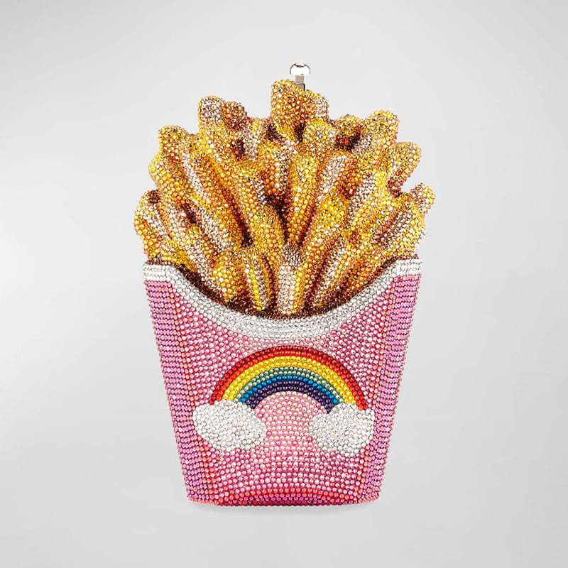 Bolsa Clutch French Fries Rainbow - Mercado de Luxo - O Maior E-Commerce de Bens, Produtos e Serviços de Luxo do Brasil.