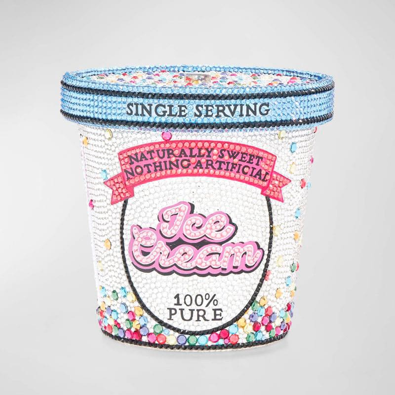Bolsa Clutch Ice Cream Pint Crystal Minaudiere - Mercado de Luxo - O Maior E-Commerce de Bens, Produtos e Serviços de Luxo do Brasil.