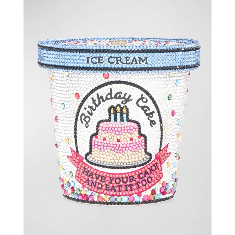 Bolsa Clutch Ice Cream Pint Crystal Minaudiere
