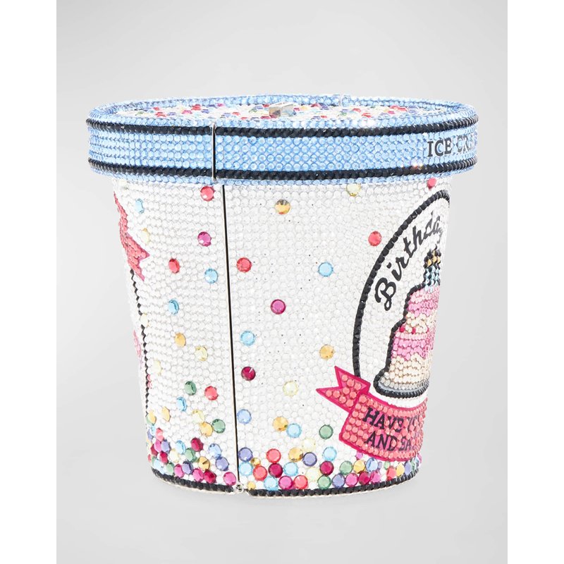 Bolsa Clutch Ice Cream Pint Crystal Minaudiere