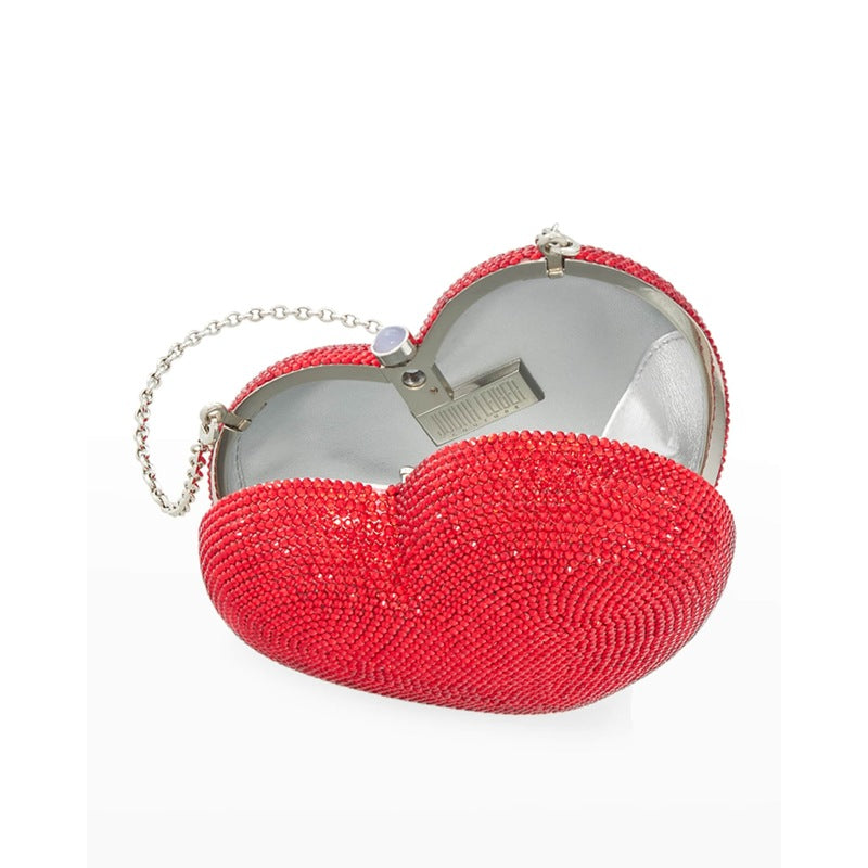 Bolsa Clutch L'Amour Petit Coeur Crystal Minaudiere