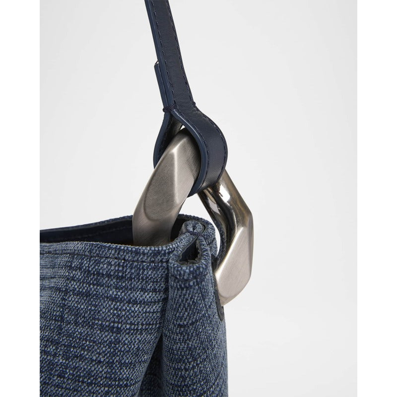 Bolsa Bucket Corner Small Acid Wash Denim