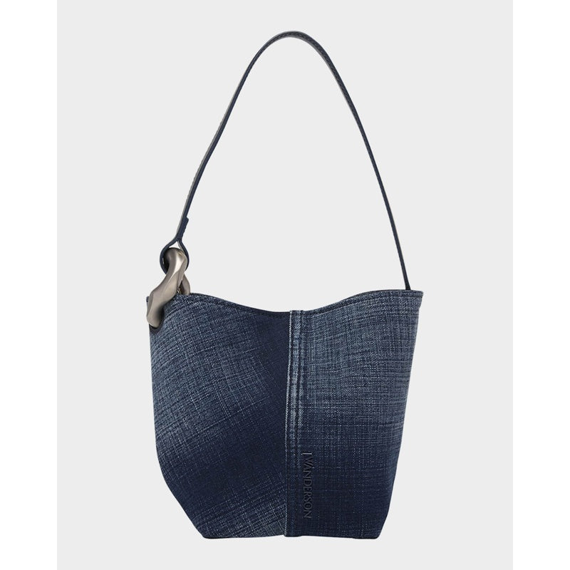 Bolsa Bucket Corner Small Acid Wash Denim