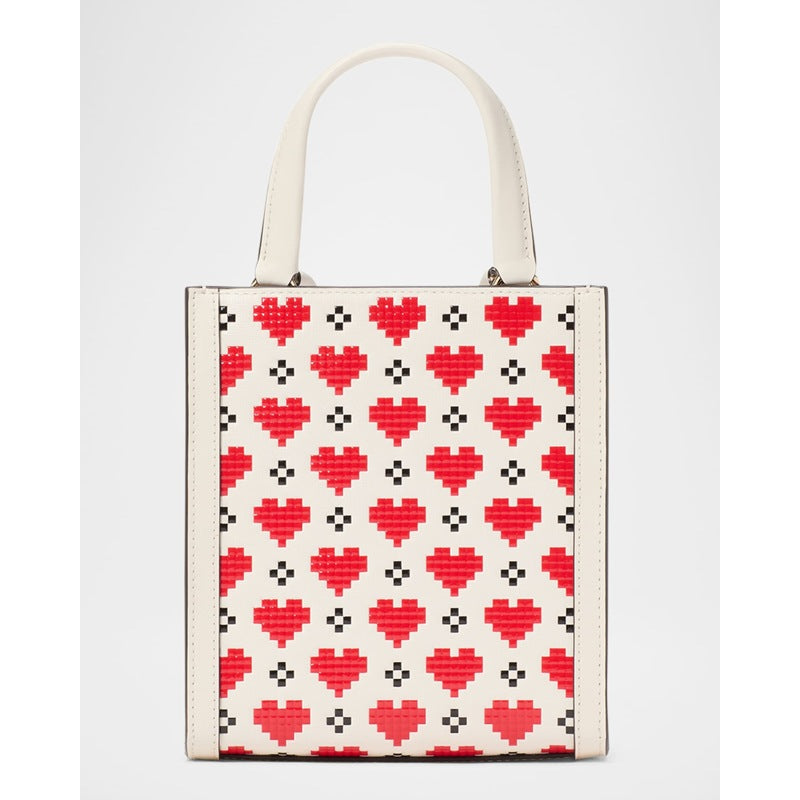 Bolsa Shoulder manhattan mini pixel heart tote