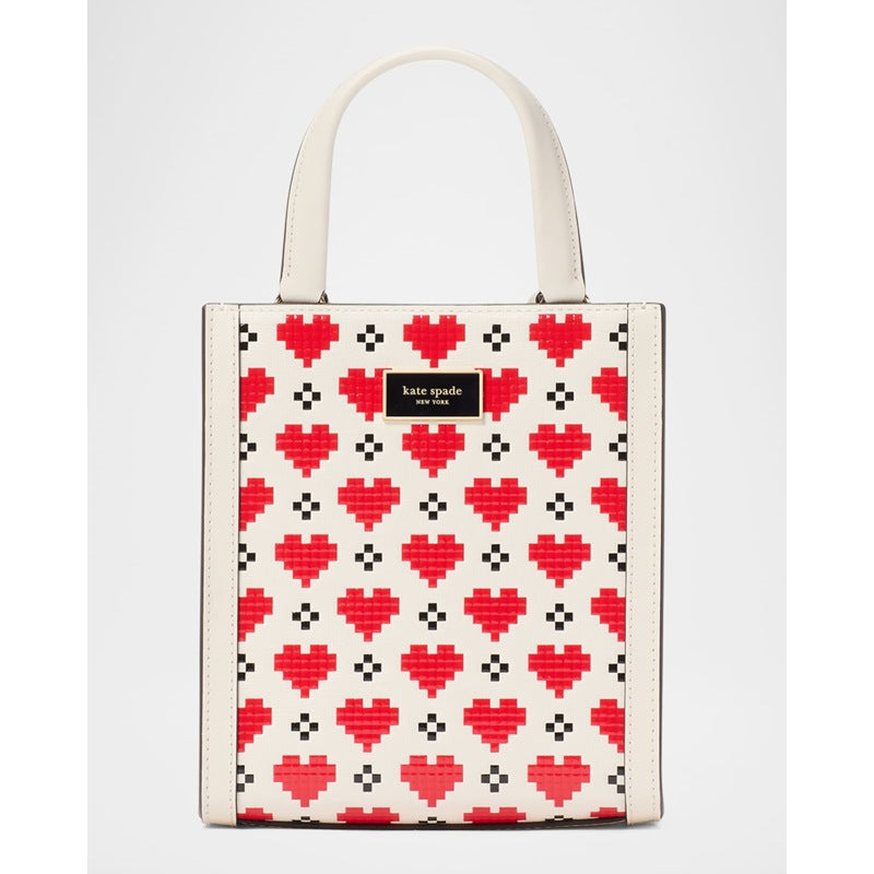 Bolsa Shoulder manhattan mini pixel heart tote