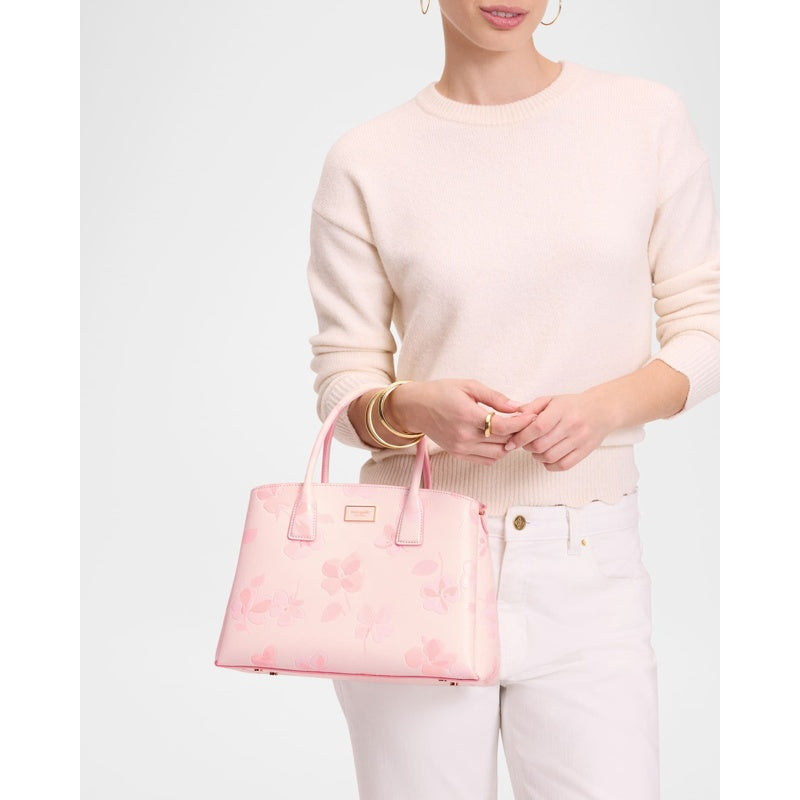 Bolsa Handle serena spring pansies satchel