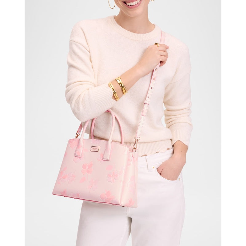 Bolsa Handle serena spring pansies satchel