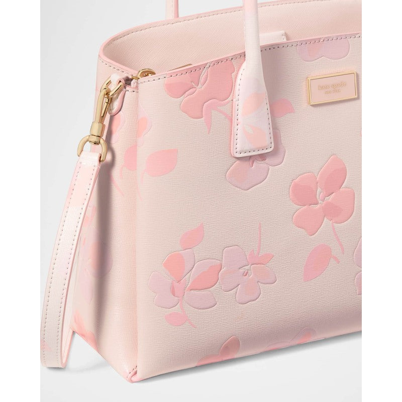 Bolsa Handle serena spring pansies satchel