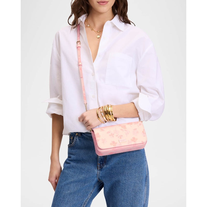 Bolsa Crossbody serena spring pansies chain