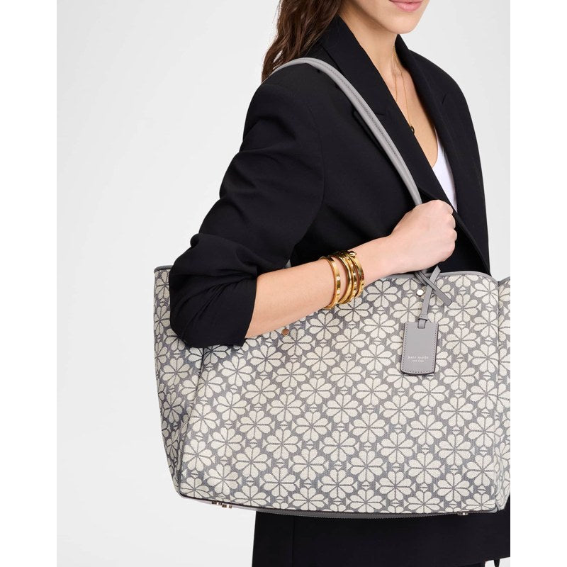 Bolsa Shopper large spade flower jacquard