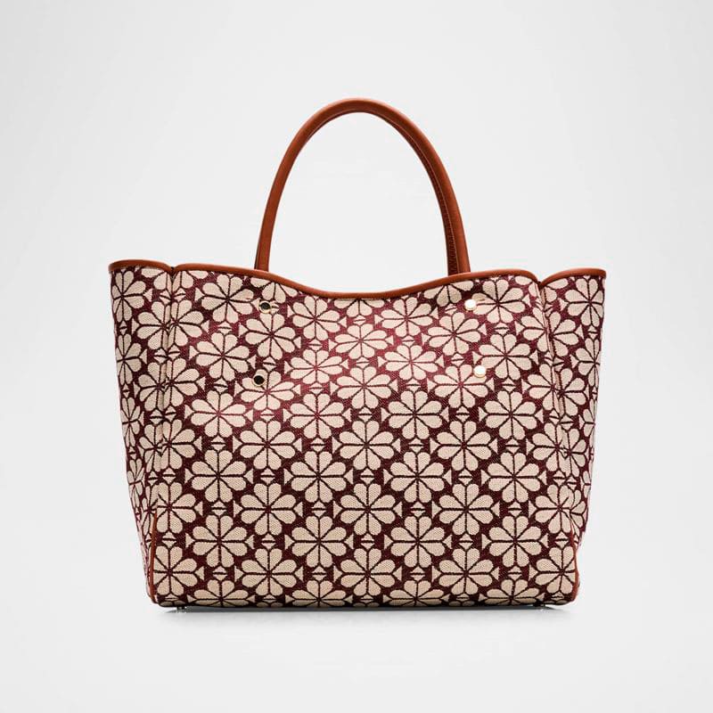 Bolsa Shopper spade flower jacquard - Mercado de Luxo - O Maior E-Commerce de Bens, Produtos e Serviços de Luxo do Brasil.