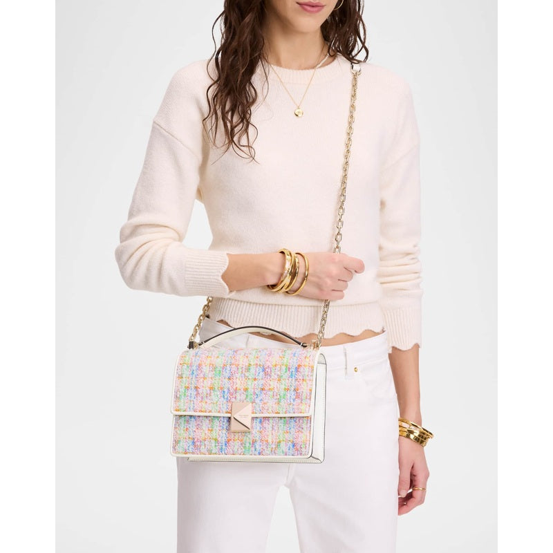 Bolsa Shoulder deco tweed chain