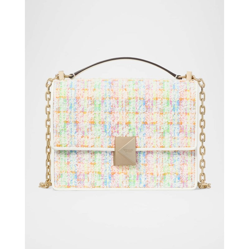 Bolsa Shoulder deco tweed chain