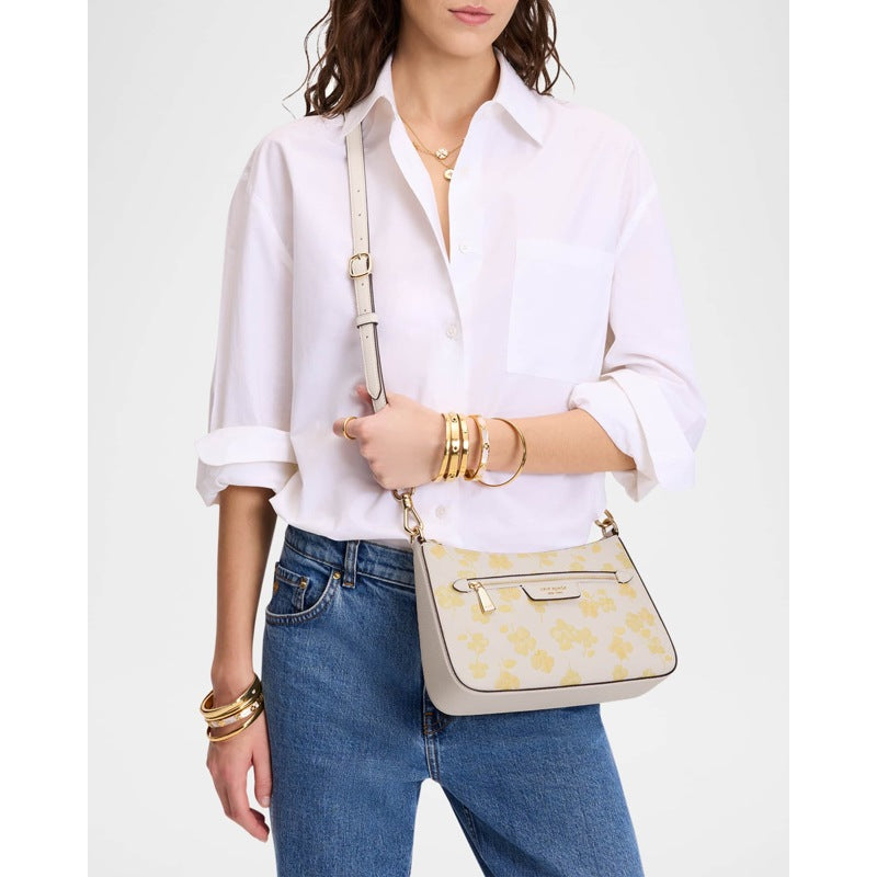Bolsa Crossbody hudson spring pansies convertible