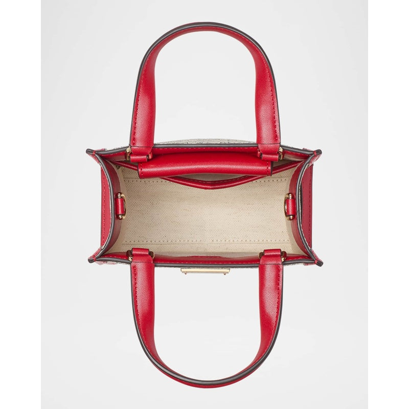 Bolsa Shoulder manhattan mini heart spade flower canvas