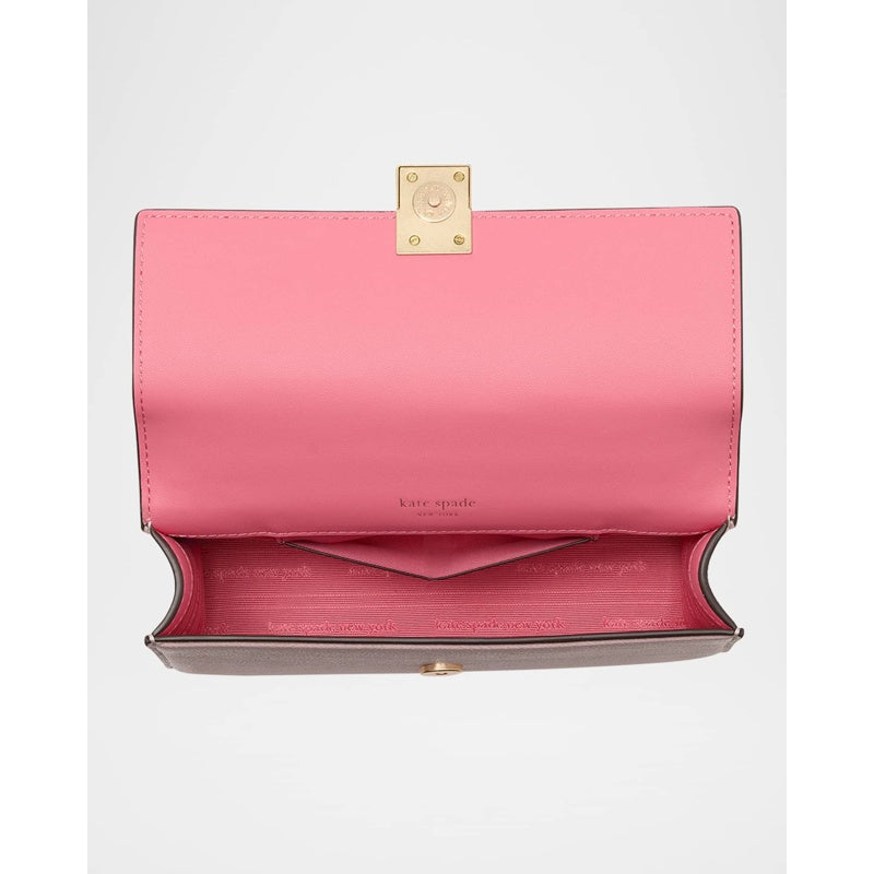 Bolsa Crossbody deco mini flap pebbled
