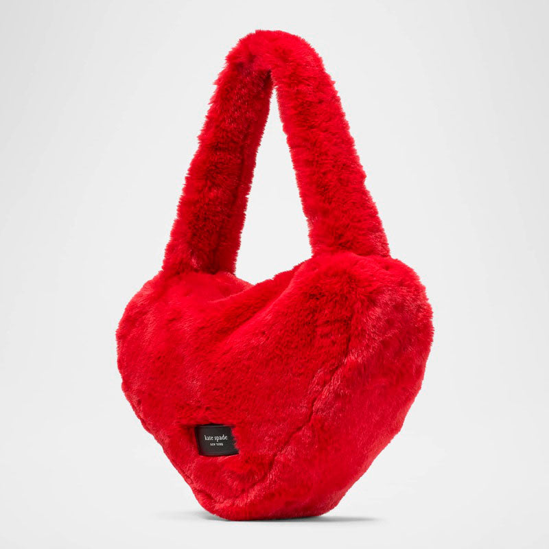 Bolsa Shoulder luver heart faux fur - Mercado de Luxo - O Maior E-Commerce de Bens, Produtos e Serviços de Luxo do Brasil.