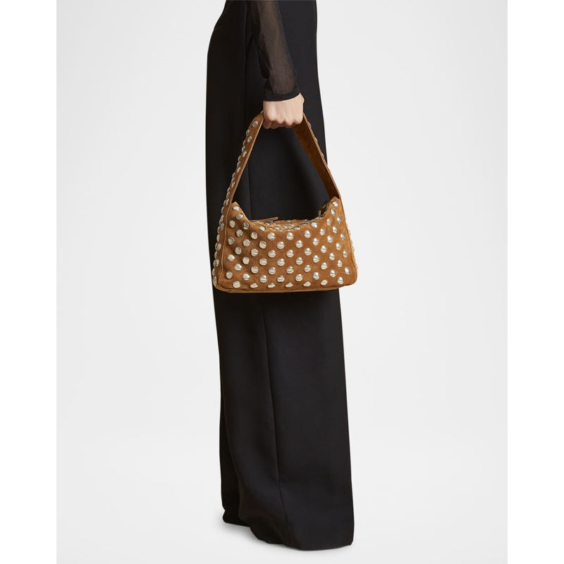 Bolsa Shoulder Elena Studded Suede
