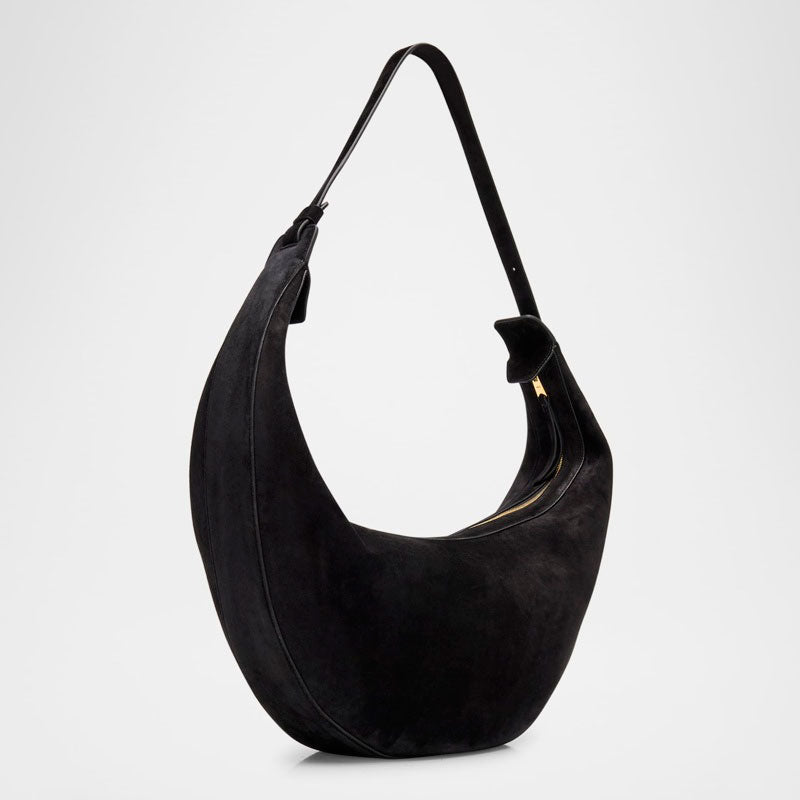 Bolsa Shoulder Augustina Zip Suede - Mercado de Luxo - O Maior E-Commerce de Bens, Produtos e Serviços de Luxo do Brasil.