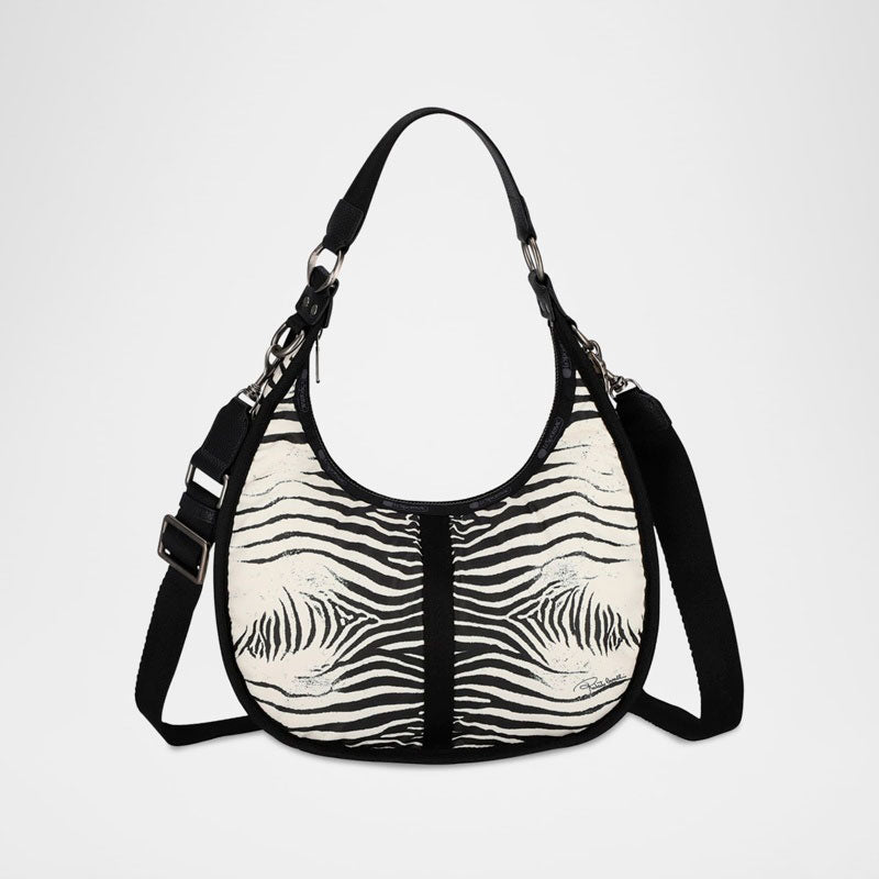Bolsa Crossbody x Roberto Cavalli Bologna Medium Zebra-Print - Mercado de Luxo - O Maior E-Commerce de Bens, Produtos e Serviços de Luxo do Brasil.