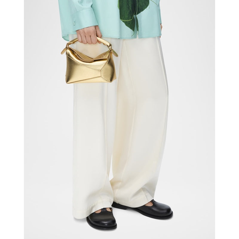 Bolsa Shoulder Puzzle Edge Mini  in Metallic