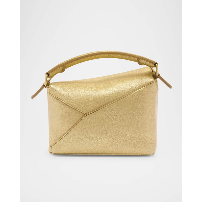 Bolsa Shoulder Puzzle Edge Mini  in Metallic
