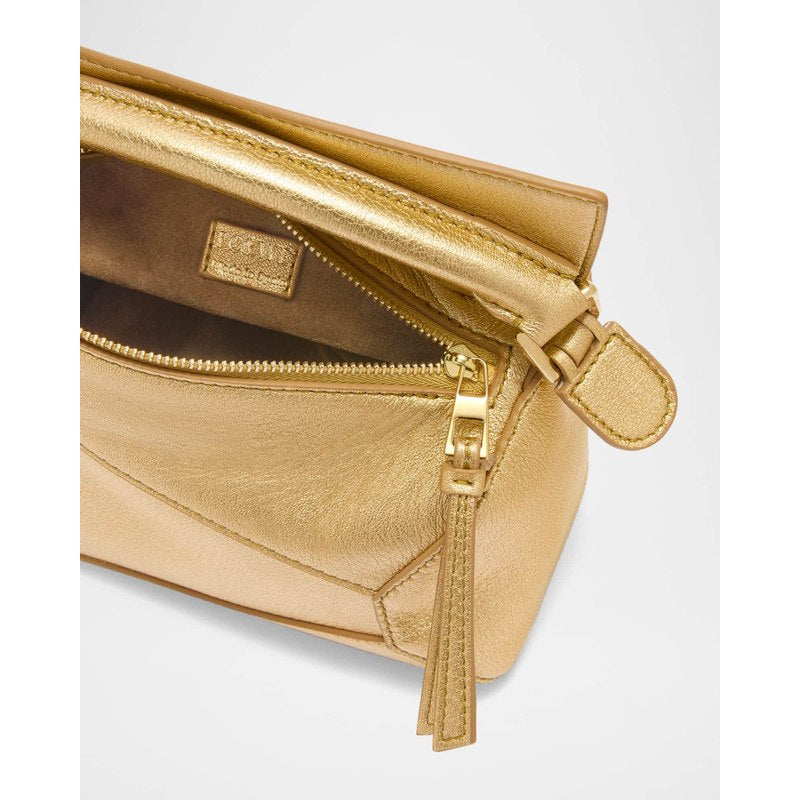 Bolsa Shoulder Puzzle Edge Mini  in Metallic