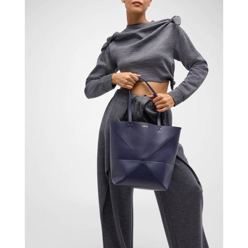 Bolsa Shopper Puzzle Fold Medium in Shiny