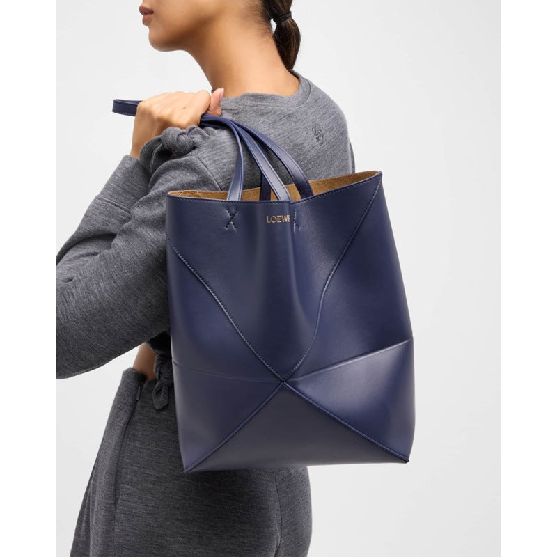 Bolsa Shopper Puzzle Fold Medium in Shiny