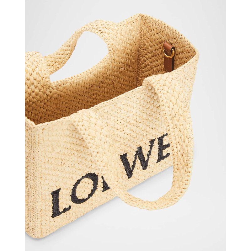 Bolsa Shopper x Paula’s Ibiza Font Tote Small in Raffia