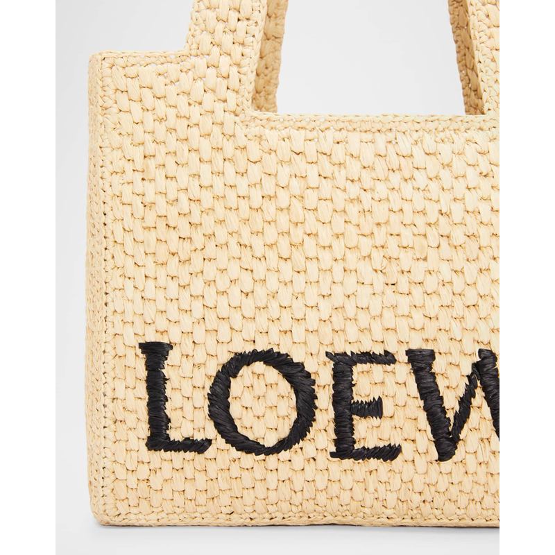 Bolsa Shopper x Paula’s Ibiza Font Tote Small in Raffia