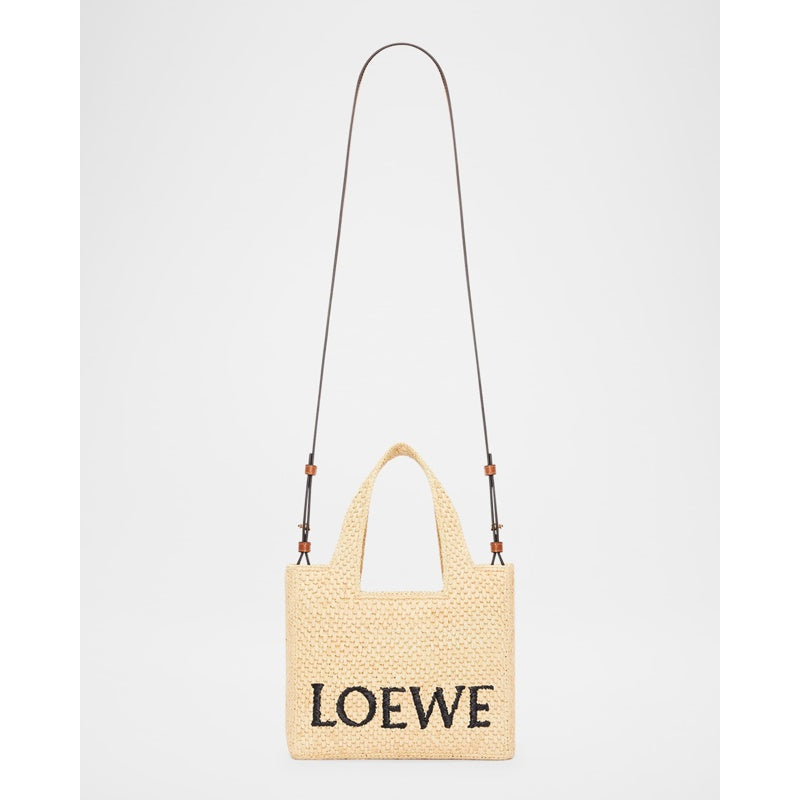 Bolsa Shopper x Paula’s Ibiza Font Tote Small in Raffia